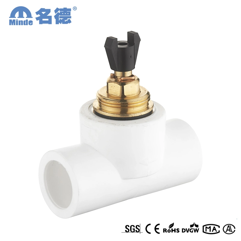 PPR Double Union Ball Valve Copper Core&Body for Building Materials