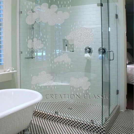 8mm-12mm Tempered Bathroom Shower Partition Glass, Shower Enclosure Glass Door