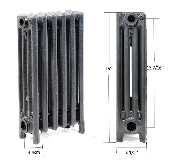 Factory Supply 4 Tube 19" and 25" Height America Cast Iron Radiator for USA and Canada