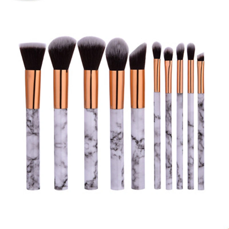 10pcspromotions Marbling Texture Brushes Face Foundation Powder Eye Shadow