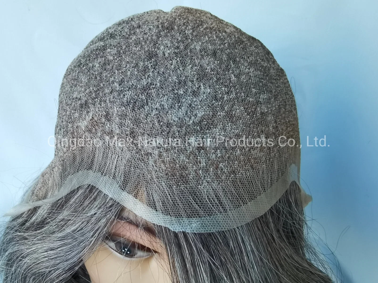 ***Stock***French-Lace (Heavy-Swiss-Lace) with Elastic-Lace and Adjustable-Ribbon Remy-Human-Hair Toupees (1PC left)