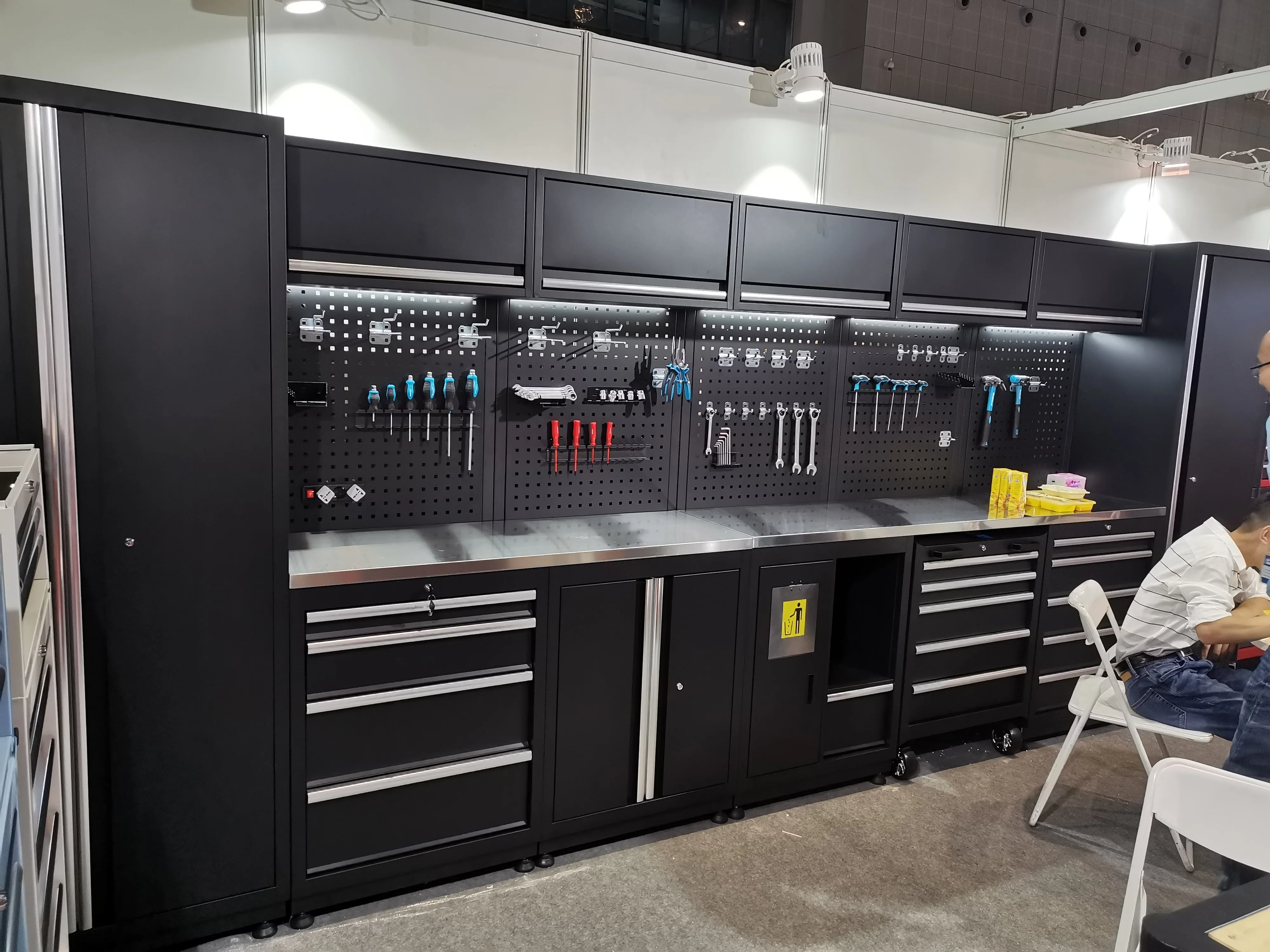 Goldenline Garage Series Large Black Metal Combined Tool Cabinets Supplier