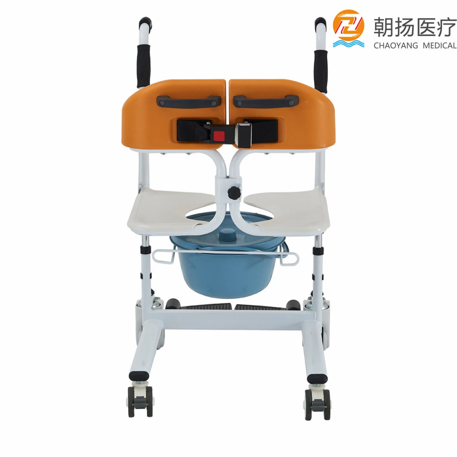 Hospital Disabled Nursing Adjustable Transfer Wheelchair Toilet Bath Commode Chair