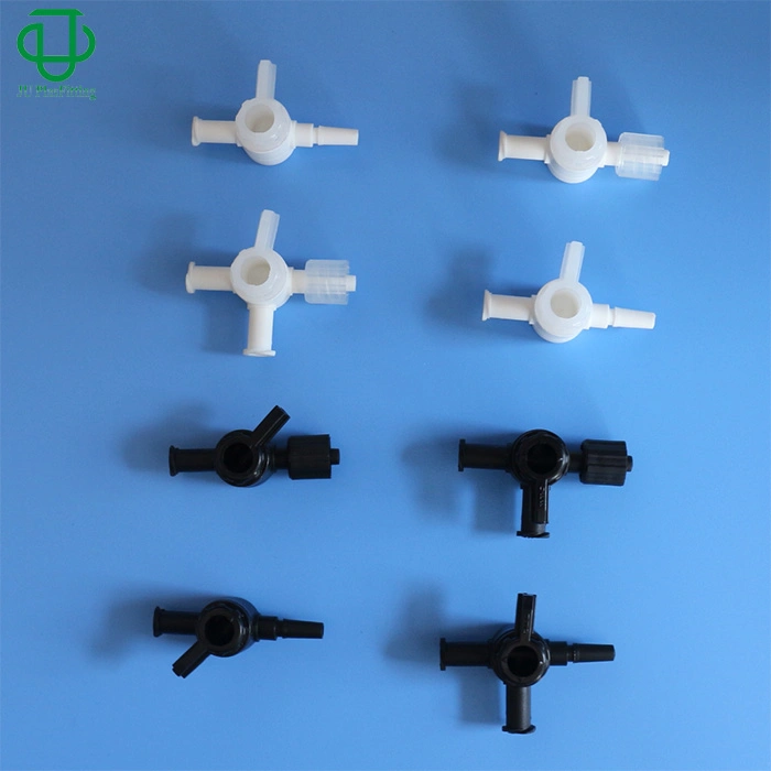 PP Chemical Resistant Small 1/3 Ways Flow Control Plastic Luer Stopcock Valve for Solvent Printer