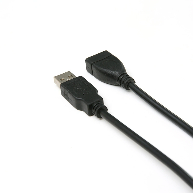 1M de alta velocidad USB 2.0 de 2M negro hembra a macho a hembra USB Cable de extensión USB