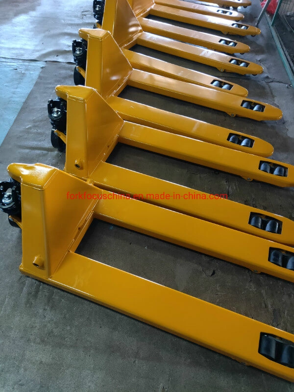 Hydraulic Manual Forklift Forkfocus Hand Pallet Truck 3 Ton in Port Lift Truck Service