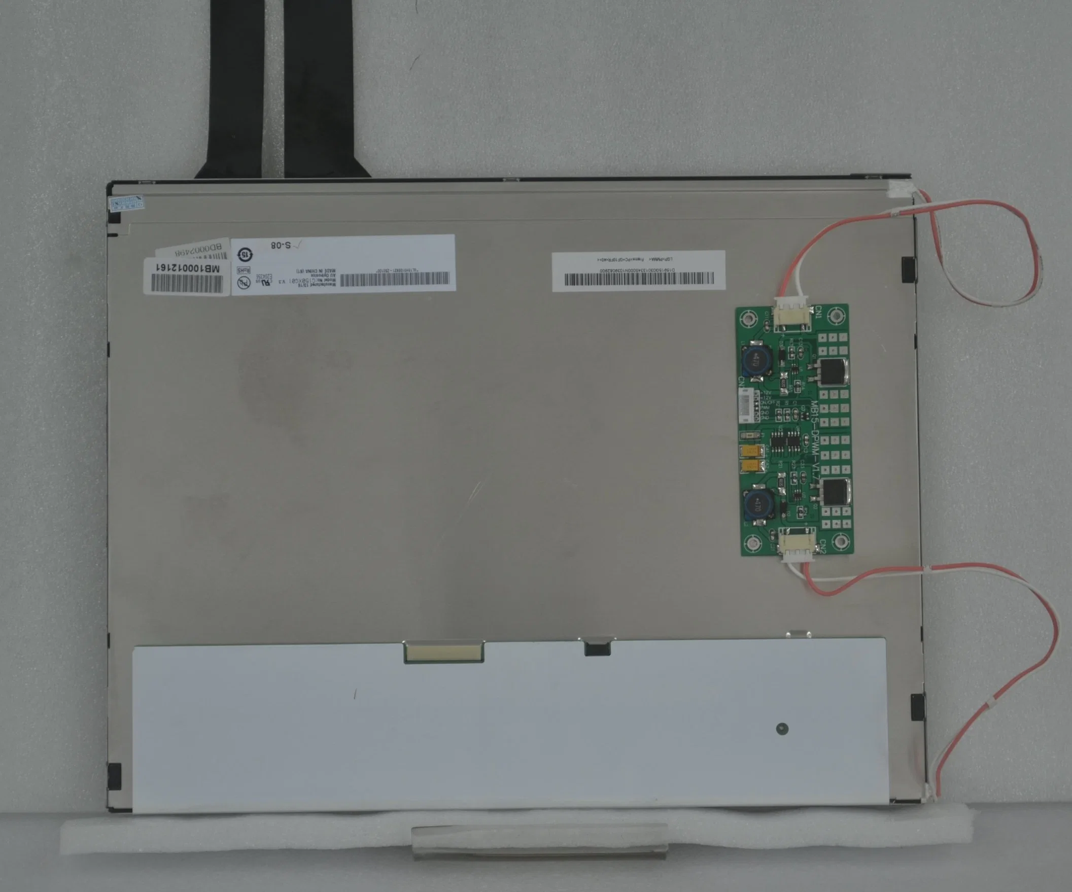 15 pulgadas de alto brillo resistente pegado óptica módulo LCD táctil de bastidor abierto