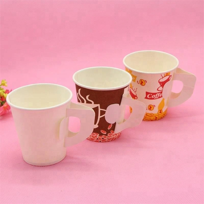 Cheap Free Samples with Handle Hot Sale 9oz Paper Cup, Coffee Cup, Hot Tea Cup