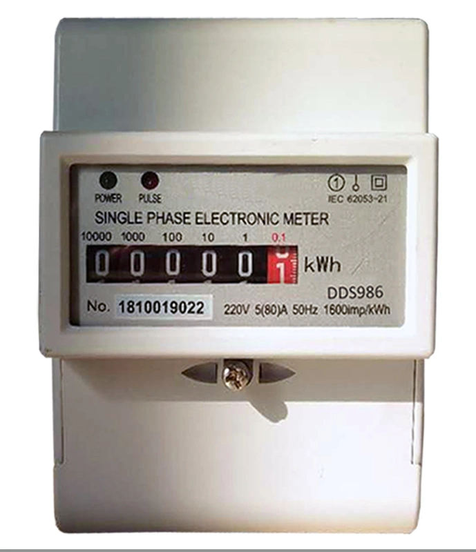 Single Phase Two Wire DIN Rail Electricity Kwh Meter with Anti-Thieft