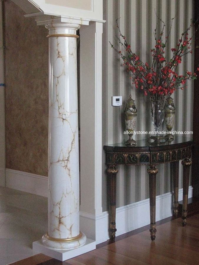 Luxury Villa Design Natural Marble Pillar Design for Indoors