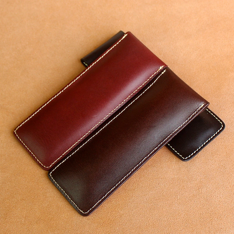 Raw Back Genuine Leather Luxury Pen Holder for Business Man