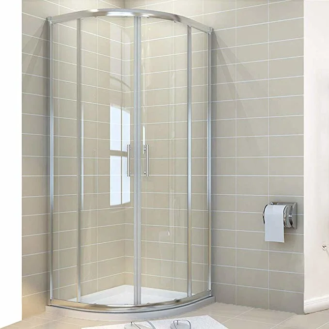 Heißer Verkauf Badezimmer Eckeinbaugehäuse Faltbare Glas Duschraum
