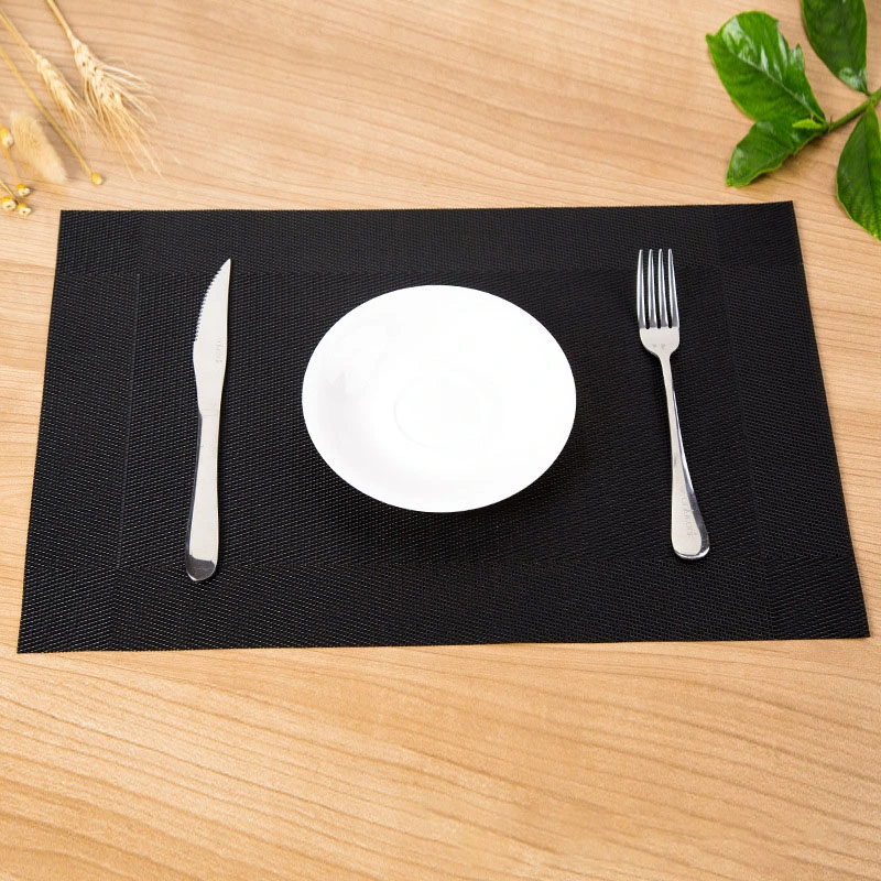 Simple European-Style Four-Corner Restaurant PVC Placemat Coaster Non-Slip Insulation Pad Household