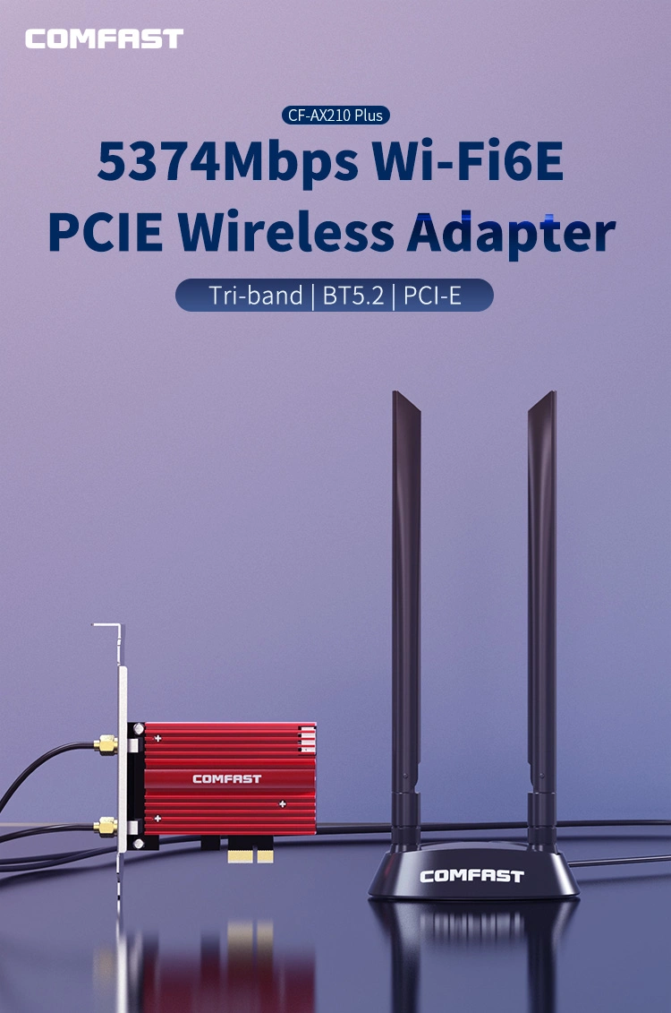 БЕСПРОВОДНОЙ адаптер CF-AX210 Plus 5374 Мбит/с WiFi6e PCI-E Bt5.2 магнитный Базовый адаптер беспроводной сети