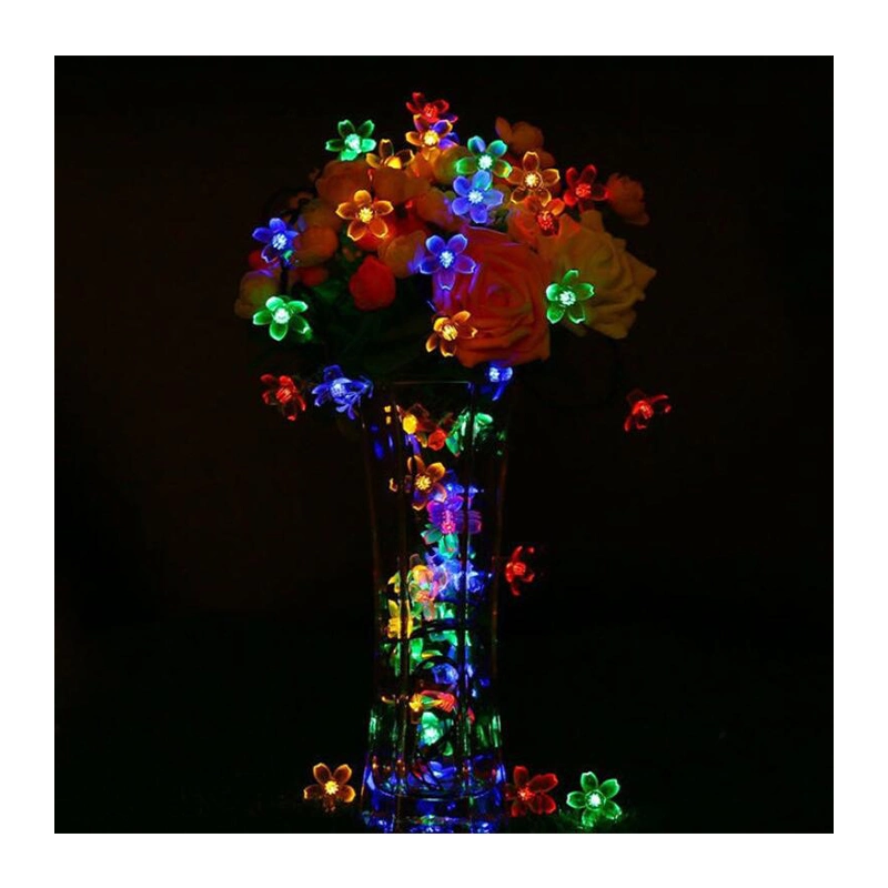 Waterproof Solar LED Blossom Sakura Cherry Flower Fairy Fairy String Light Christmas Xmas New Year Decoration Lamps