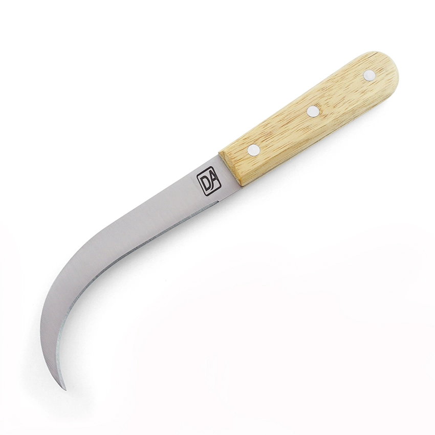 مقبض خشبي بسكين الموز مع شفرة من الفولاذ المقاوم للصدأ
