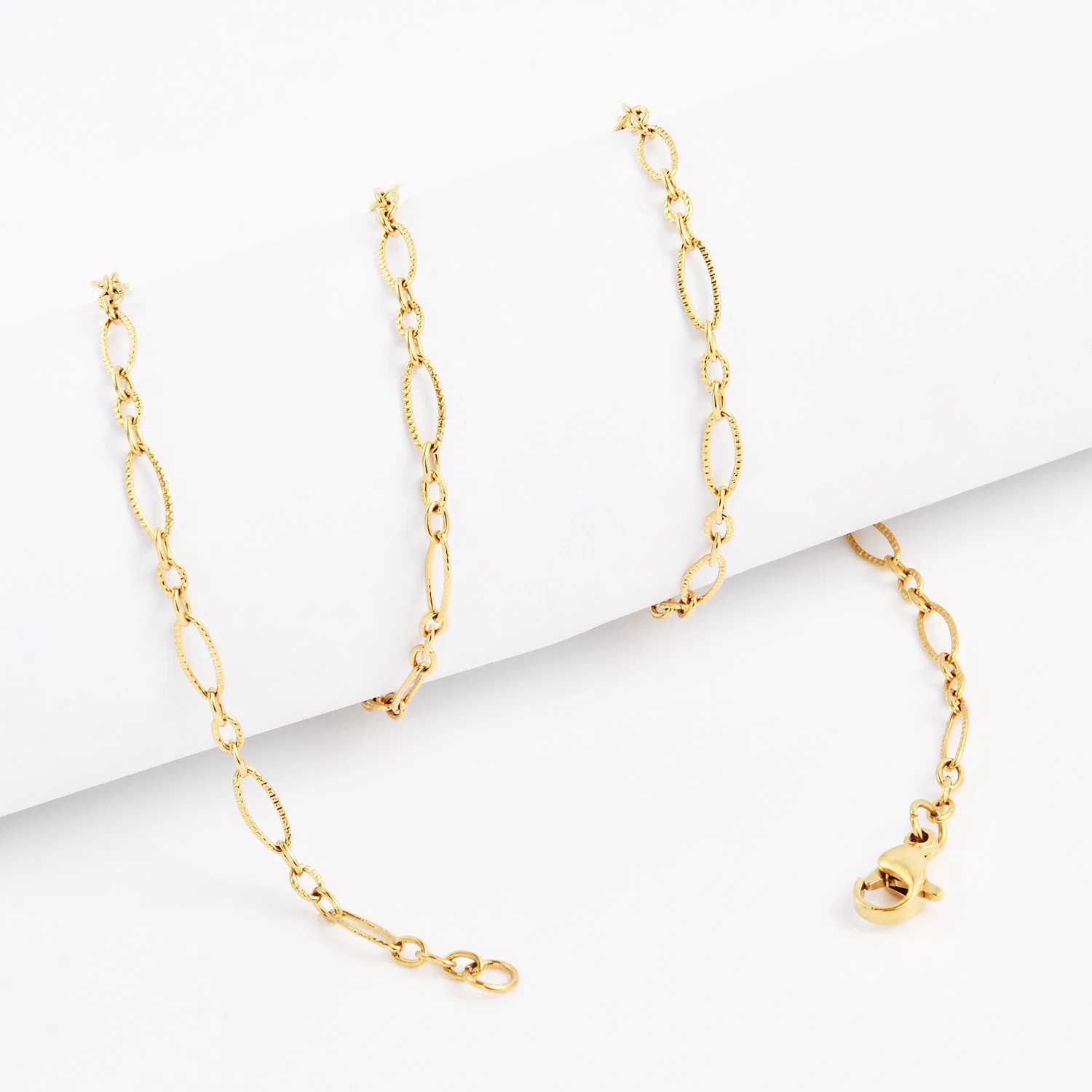 Stainless Steel Making Necklace Imitation Gold Plated Rose Gold Necklace Anklet Bracelet Making Chain Fashion Jewelry