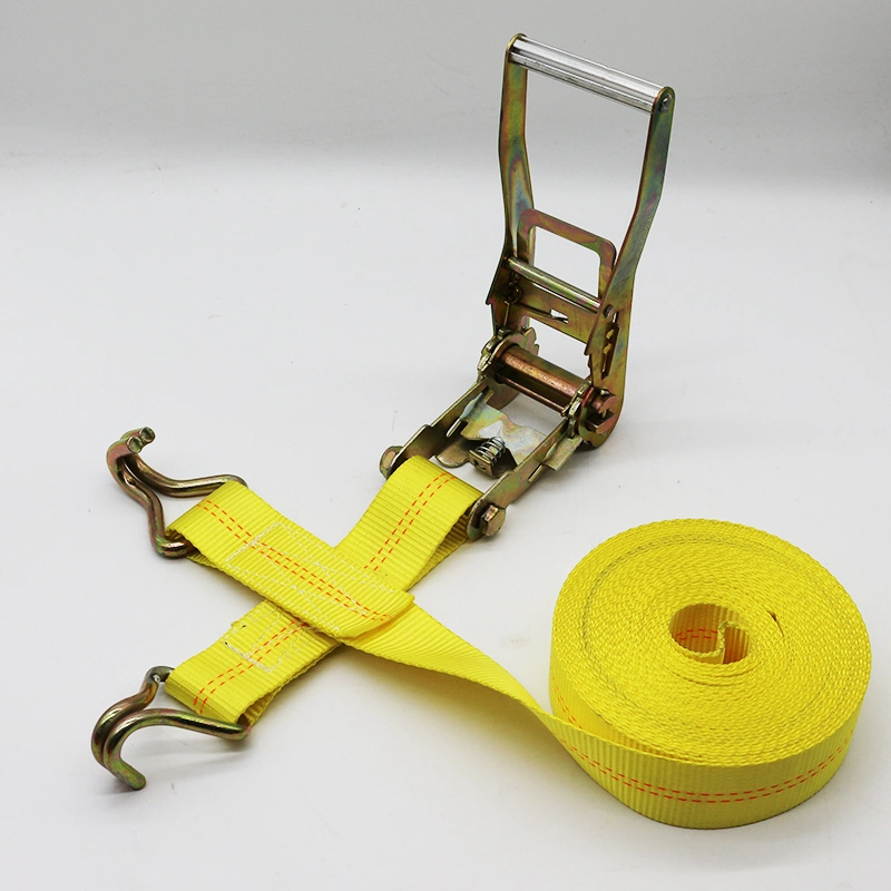 PE Polyester Strap 50mm*8m Yellowcolor Cargo Lashing Belts for 2ton