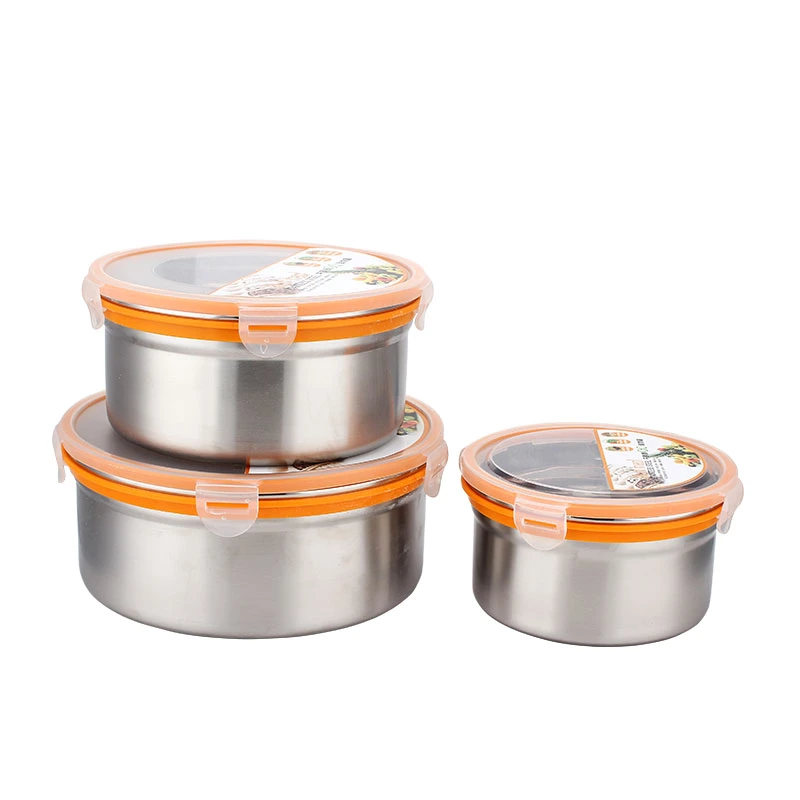 Good Quality Storage Boxes Food Container Fresh Box Set Stainless Steel Bowls Set with Airtight Lids