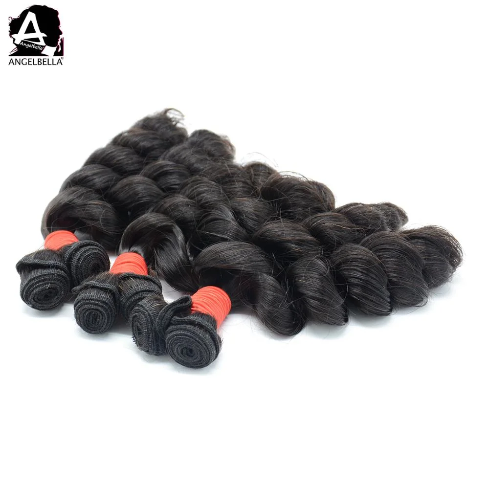 Angelbella Brazilian Super Double Drawn Romance Curl Hair Mink 100% Natural Black Remy Hair Weaving Wholesale