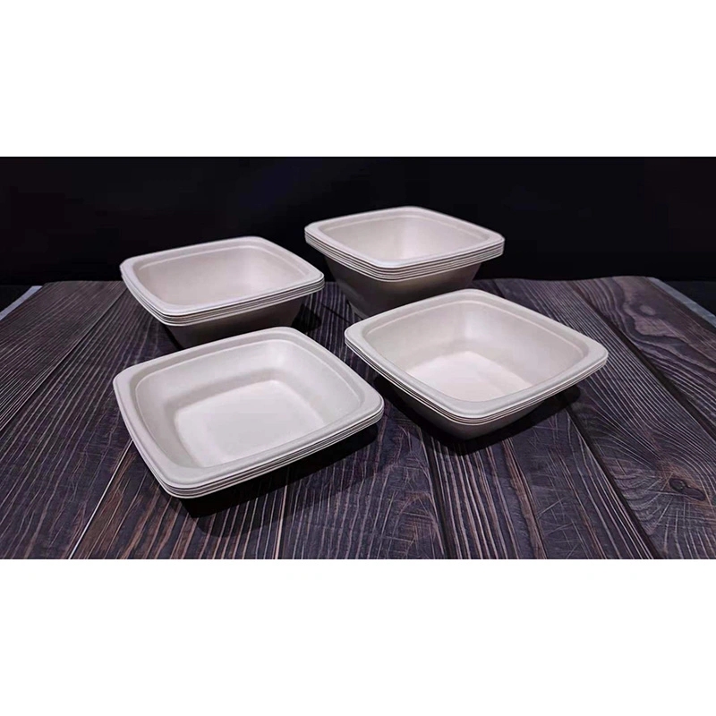 Eco friendly llevar envases de alimentos 32oz 42oz desechables de bagazo de fideos sopa caliente tazón Plaza