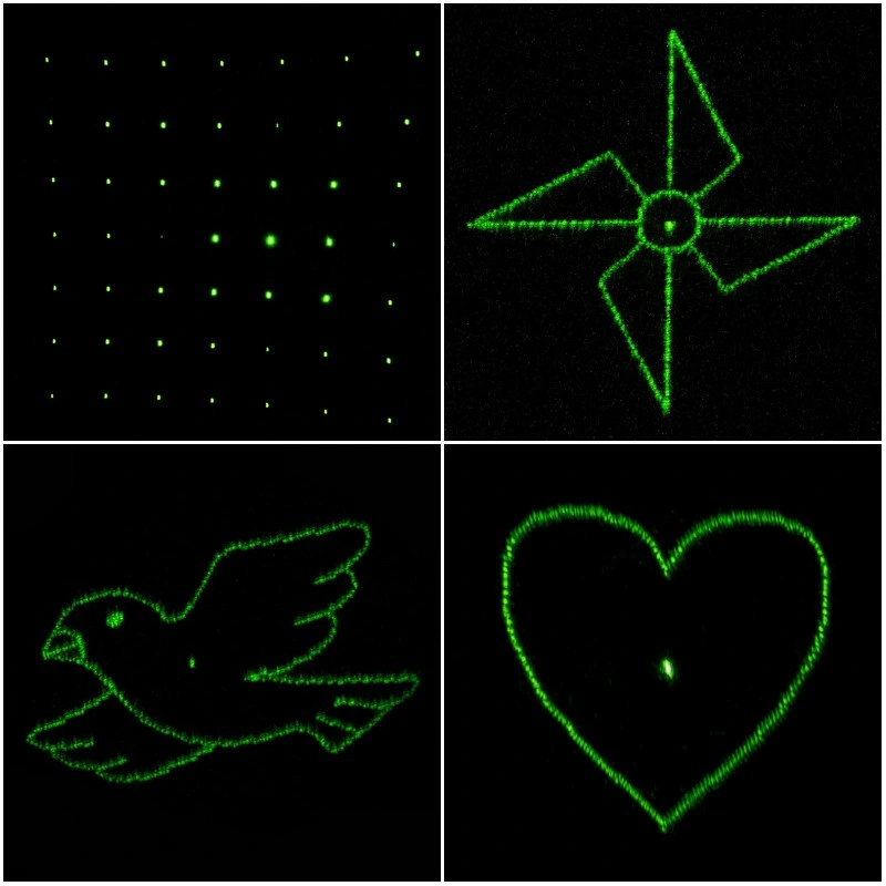 Customized Diffraction Optical Elements 4 Patterns for Laser Gratings Lens Garden Light DOE