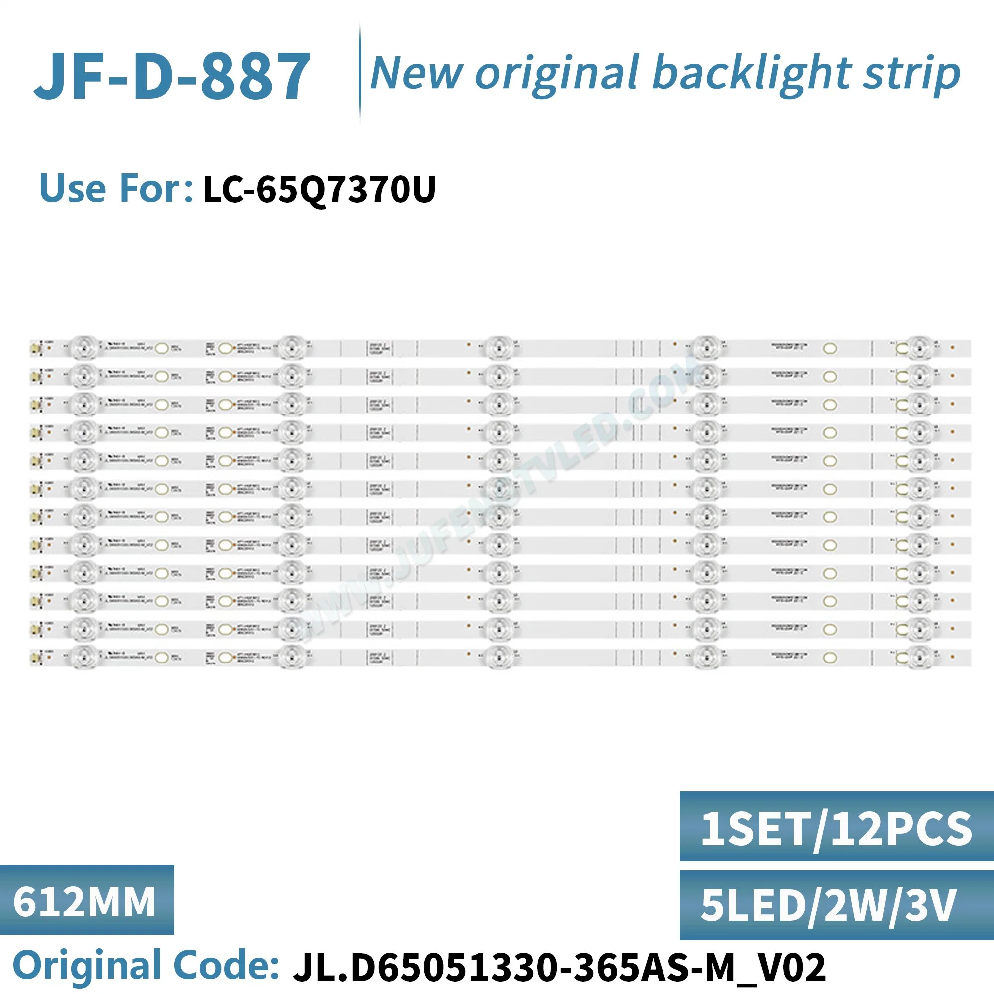 Jf-D-887 LED TV Backlight Use for 65'' TV LC-65q7370u Jl. D65051330-365as-M_V02 LED Strips