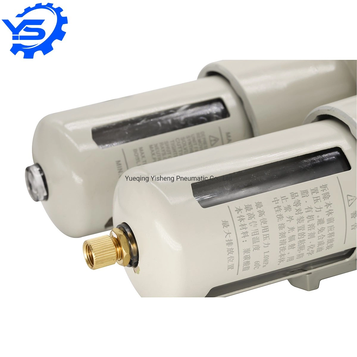 AC Series Aluminum Alloy AC5010-10 Filter Regulator Lubricator Auto Drain Frl Two Unit Pneumatic Air Source Treatment with Press Gauge