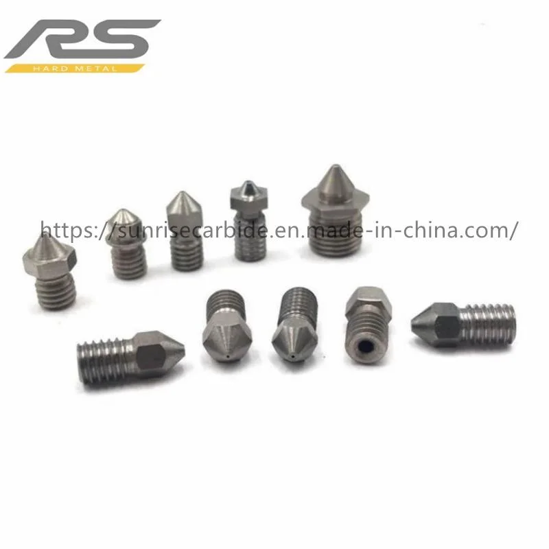 Tungsten 3D Printer Nozzles with 0.4mm Filament & M6 Thread Made in China