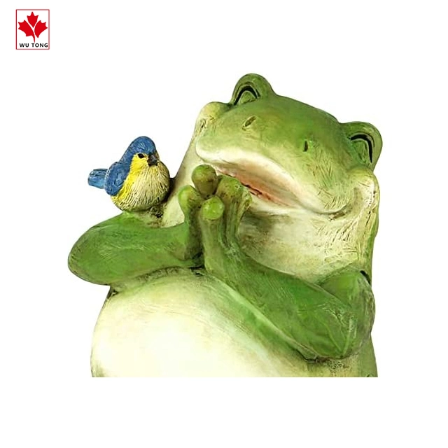 Cute Animal Craft Resin Meditation Frog Statues Garden Decor