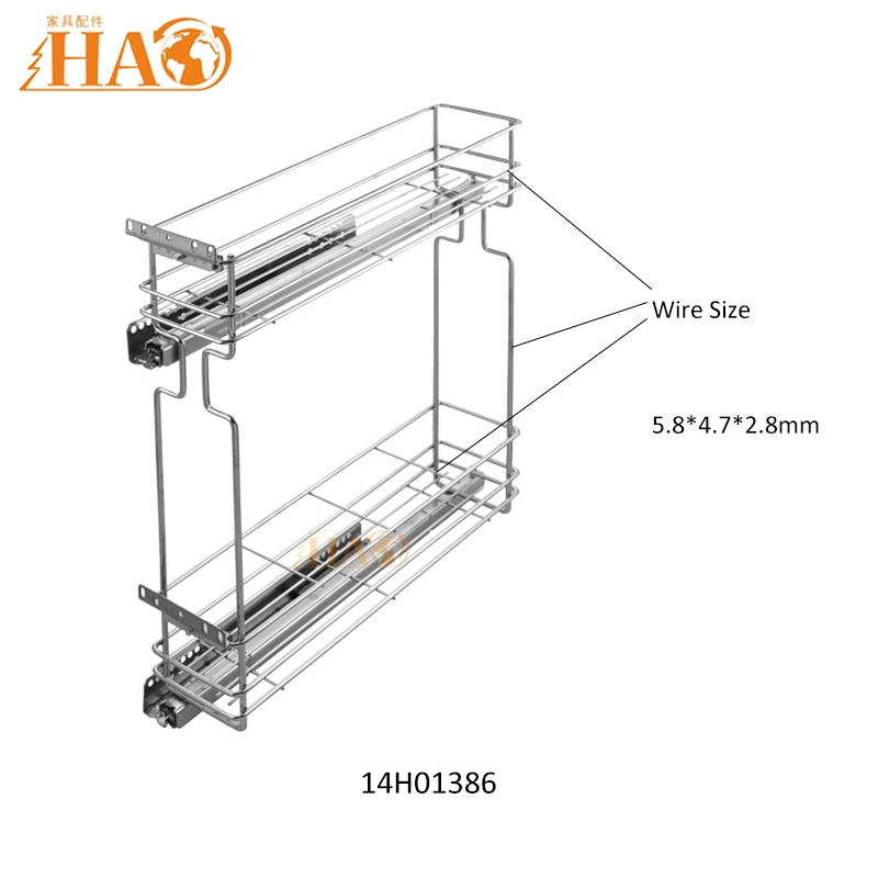 Kitchen Cabinet Storage Stainless Wire Basket Bottle Racks