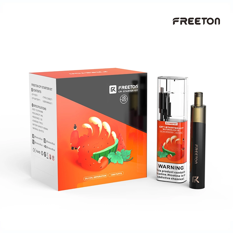 New Edition FREETON OEM 2021  Most Popular 4ml 1200 Puffs Replaceable Pre-filled Pod