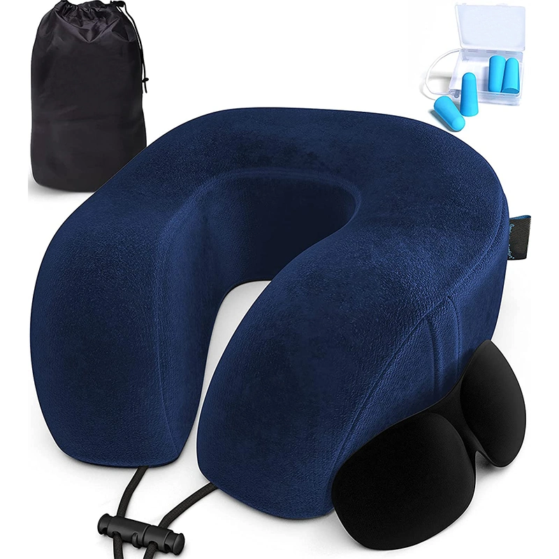 Almofada de viagem com espuma de memória - apoio para o pescoço e avião Acessórios almofada de apoio para a cabeça para dormir