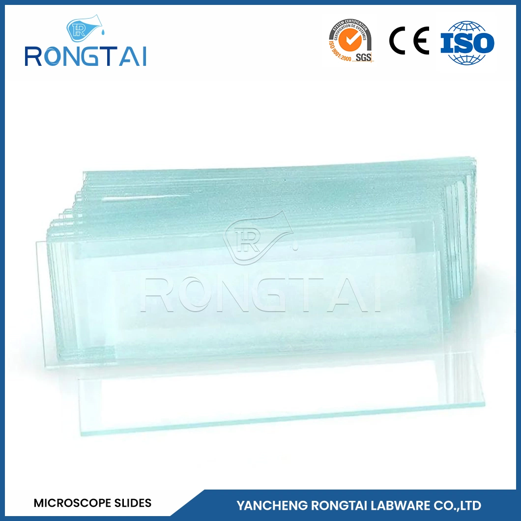 Rongtai Glass Slide Factory Gelatin Coated Microscope Slides China 7101 7102 7105 7107 7109 Cell Slides for Microscope