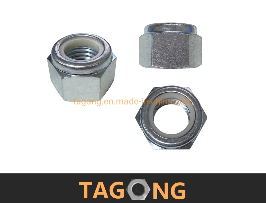 Zinc Class8 M27 White Nylon Insert Nuts DIN6924