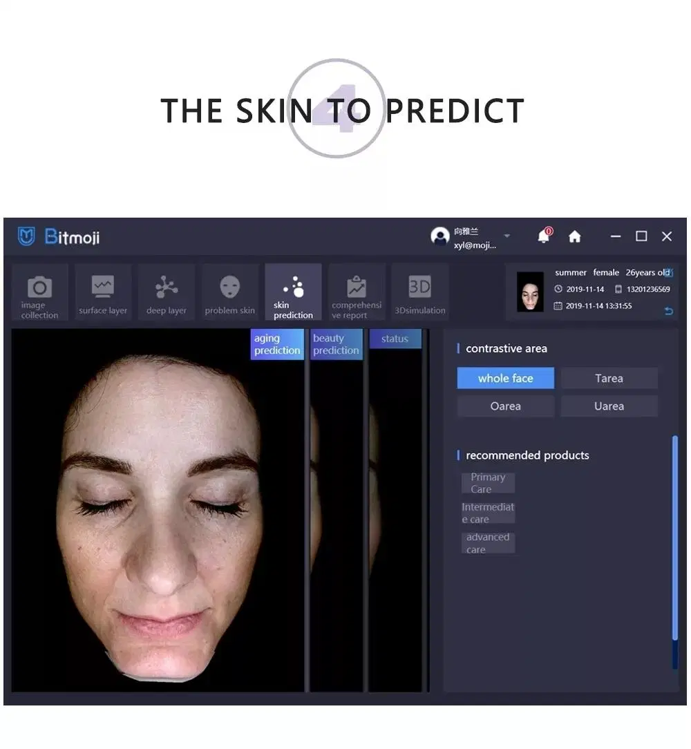 2022 New Arrival Skin Analyzer Test cara Facial Machine piel Máquina de análisis