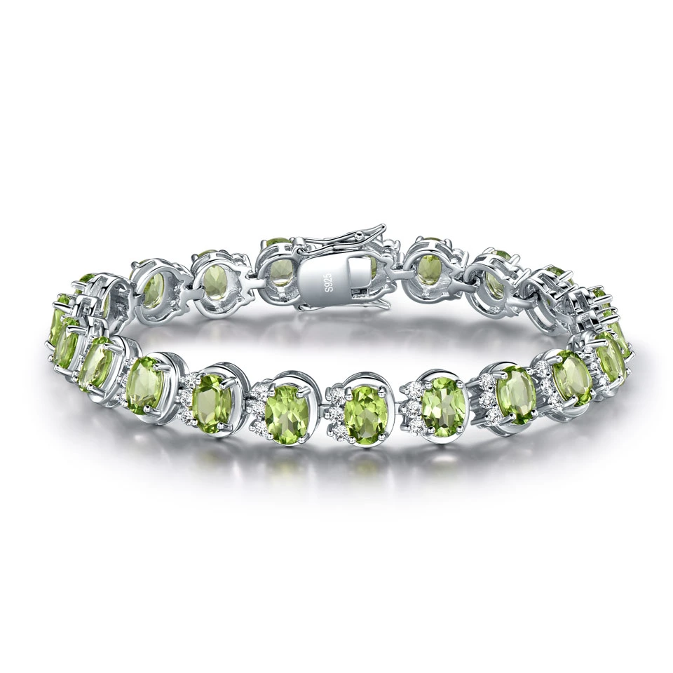 Luxury 18,9CT Pulseras Peridot Natural Joyería