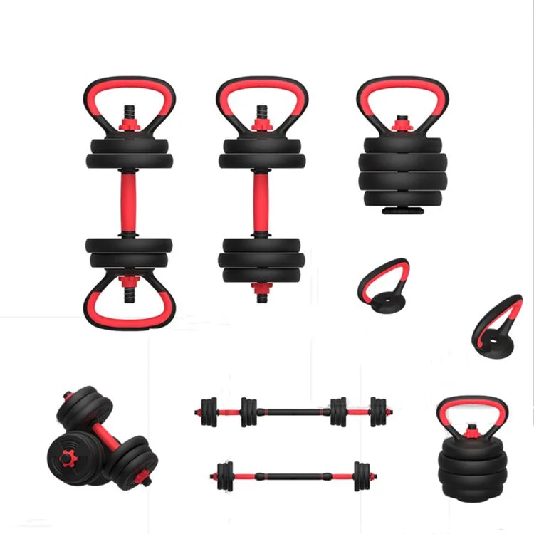 Home Gym Black Cement Dumbbell Fitness Equipment Six in One Adjustable Dumbbell