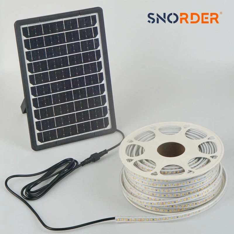 2CCT Can Choose 18W White Solar Lamp with ABS Waterproof Lamp with Black Solar Panel