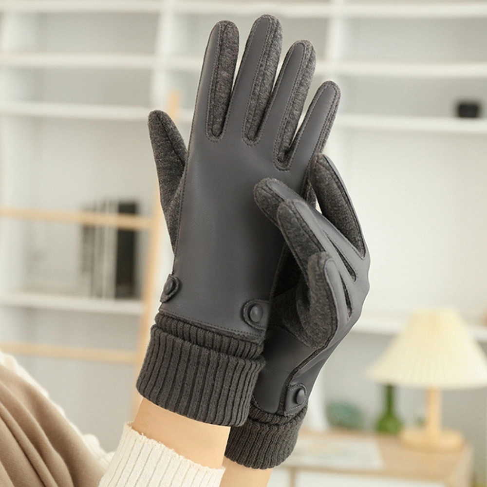 Женщин из натуральной кожи пальцев PU перчатки для зимних сенсорный экран теплые перчатки моды мотоцикл перчатки для работы с акриловым движении зимние перчатки подогретой велосипедного движения руки перчатками