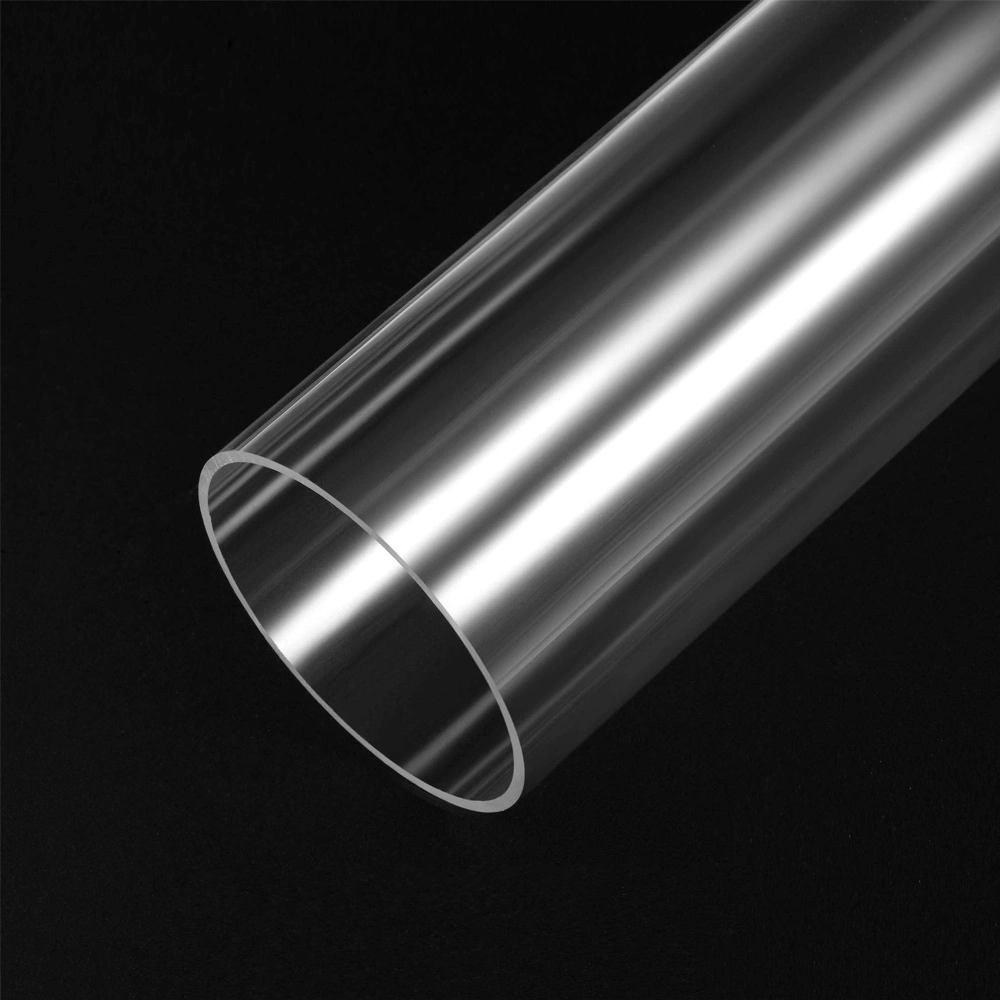 Custom Size Acrylic Tubes Wooden Case Packing Extruded Clear Acrylic Pipes