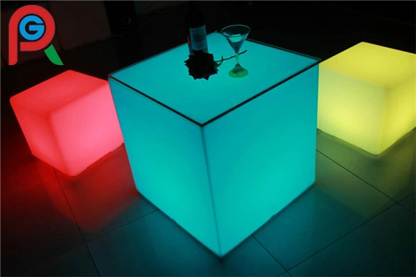 Outdoor Decorative Illuminated Color Light LED Cube Seat for Sales