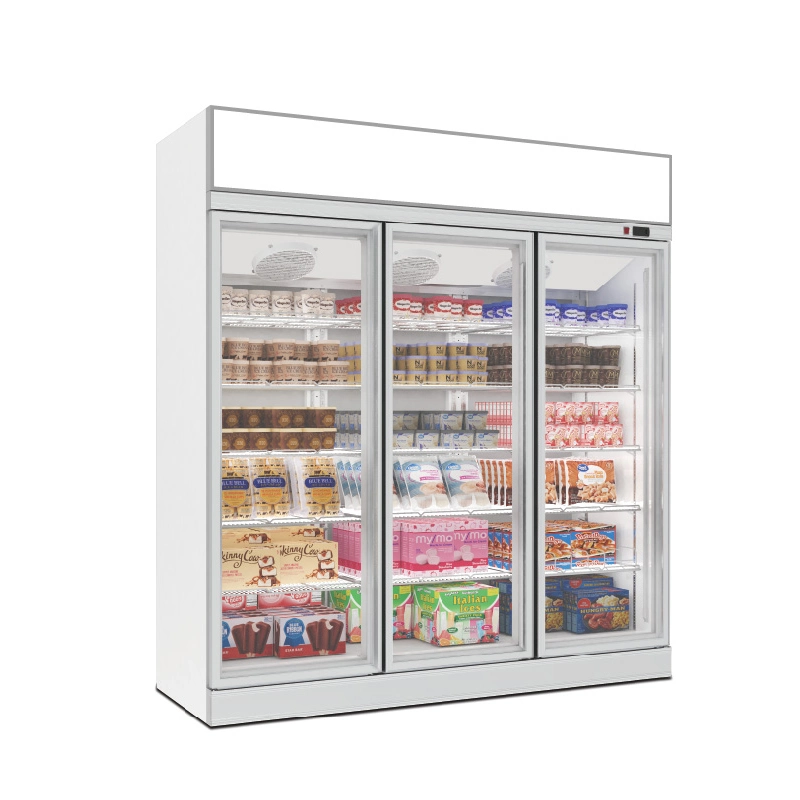 Luxury Top Mount Showcase Electric Freezer Commercial Fridge