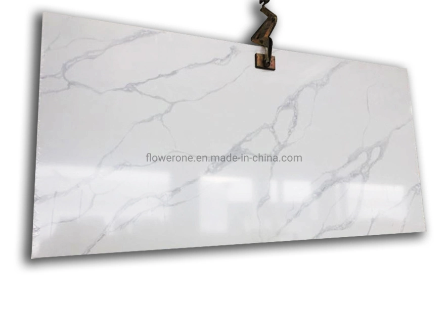 Fábrica de China Piedra de Cuarzo Slab Calacatta mármol Blanco Piedra Natural Granito Mayoreo superficie sólida Cocina personalizada encimera de cuarzo