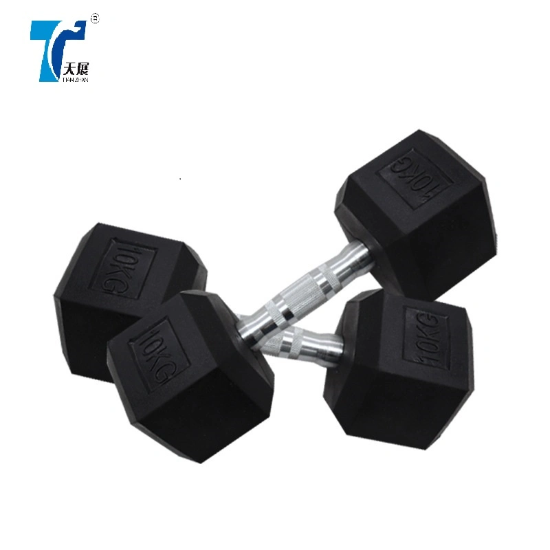 Adult Tz Fitness Equipment Body Building Rubber Coated Dumbbell with RoHS