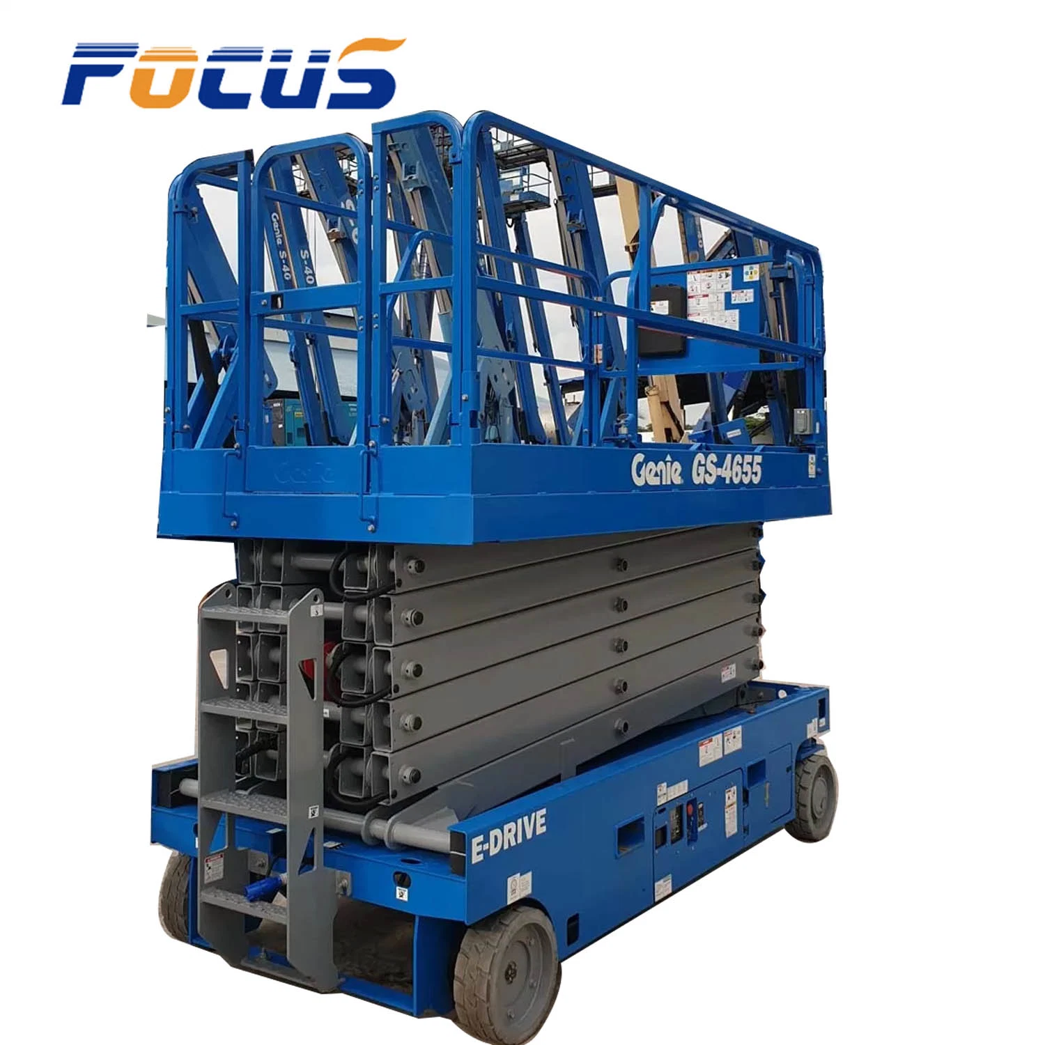 Plataforma elevatória móvel hidráulica Genie-GS 4655 Construction Electric Scissor Lifter Elevador da escada