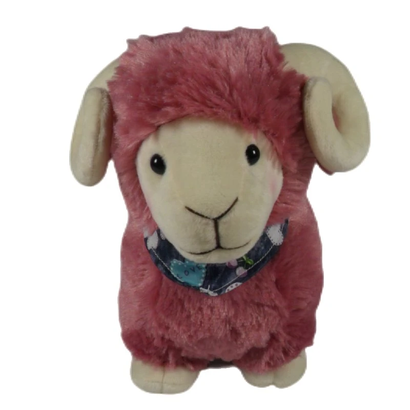 Comercio al por mayor de la Cabra permanente lindo personalizados 3 colores crema de animales de peluche 32cm de oveja de peluche suave de los niños juguetes de cordero con bufanda de regalo de promoción de los niños