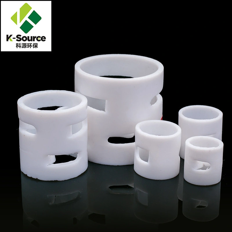 La colonne d'emballage de produits chimiques industriels PE PP PVC de support de filtre PVDF Pall bague en PTFE