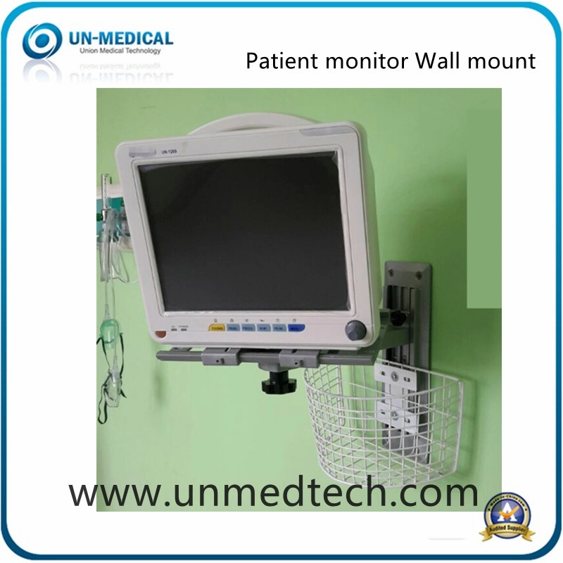 Monitor de paciente del Hospital de medicina de rack de montaje en pared con cesta