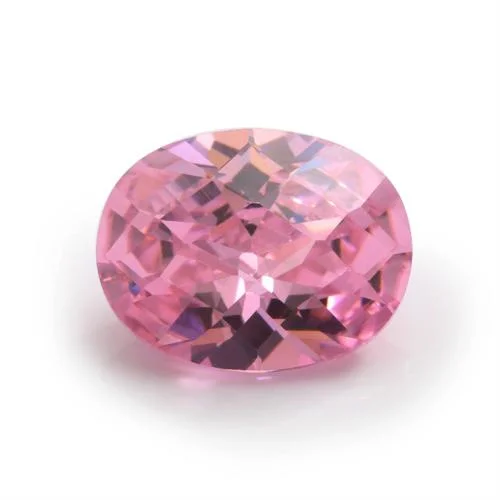 Pink Oval Cut Zirconia Egg Shape CZ Stone Loose